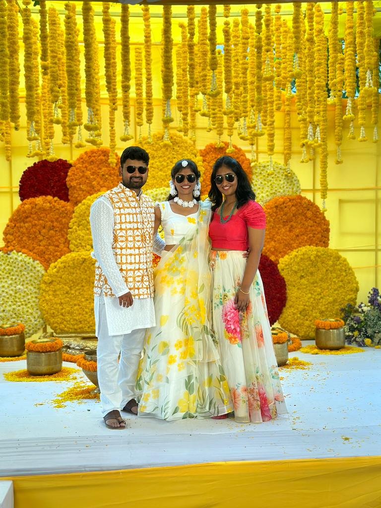 White Floral lehenga