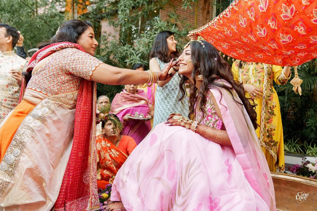 Multi Floral Organza Lehenga