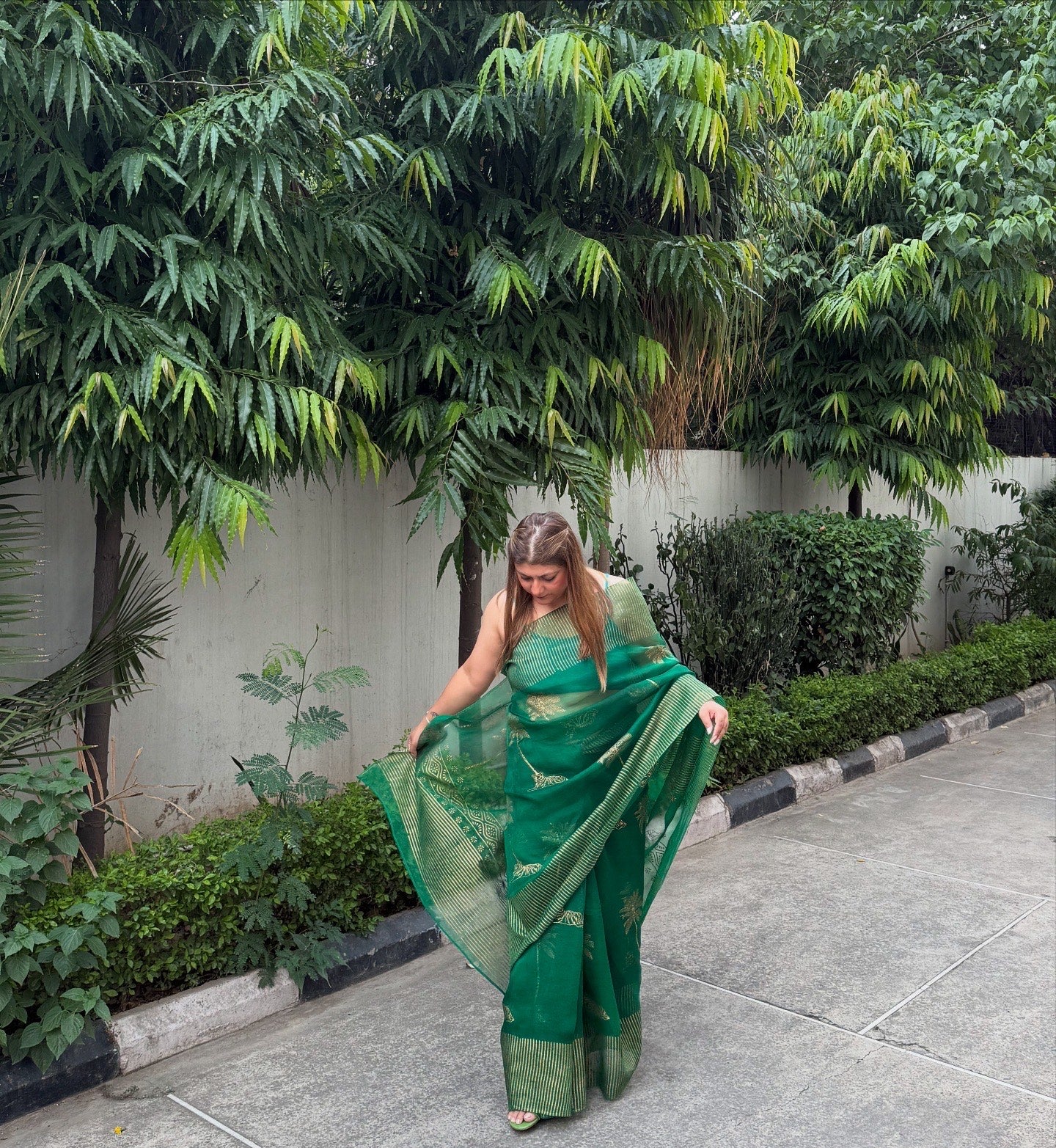 Tiger & Tree Organza Saree