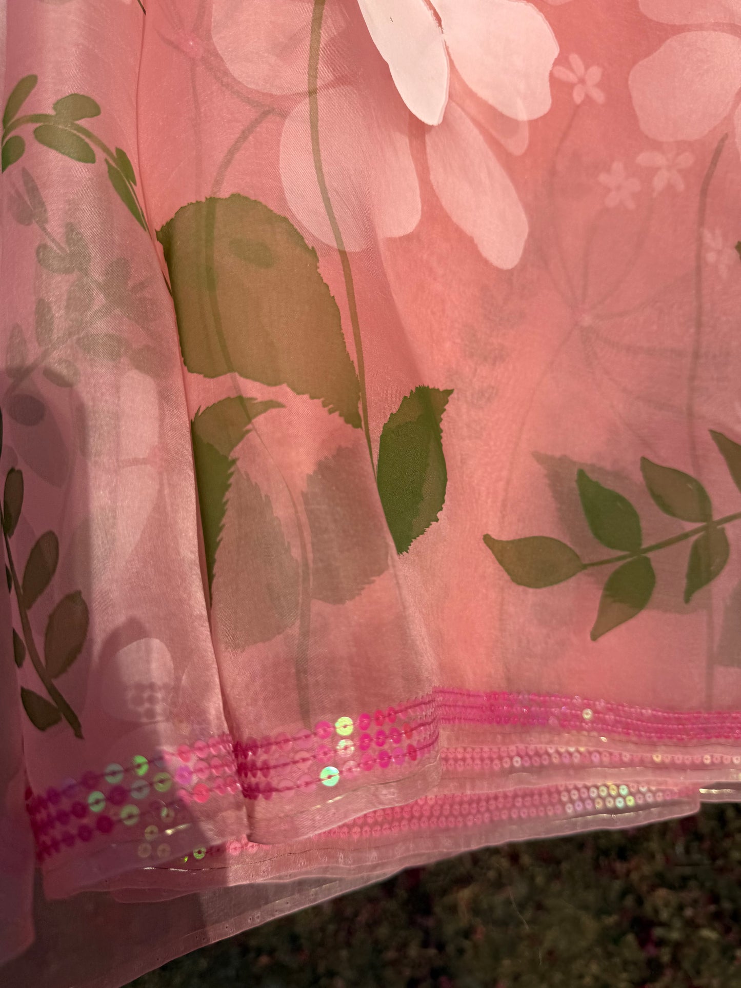 Multi Floral Organza Saree