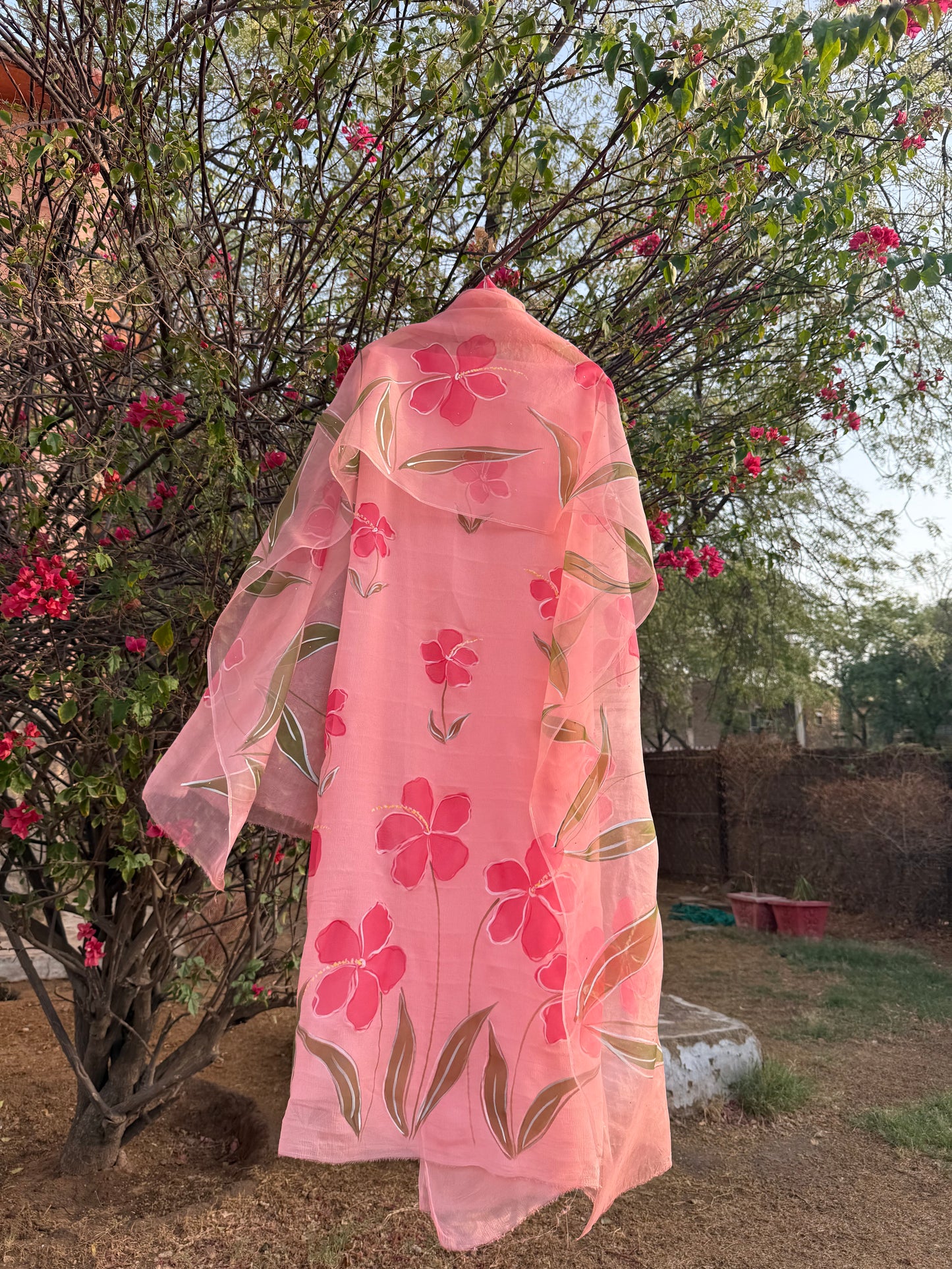 Hibiscus Chiffon Suit