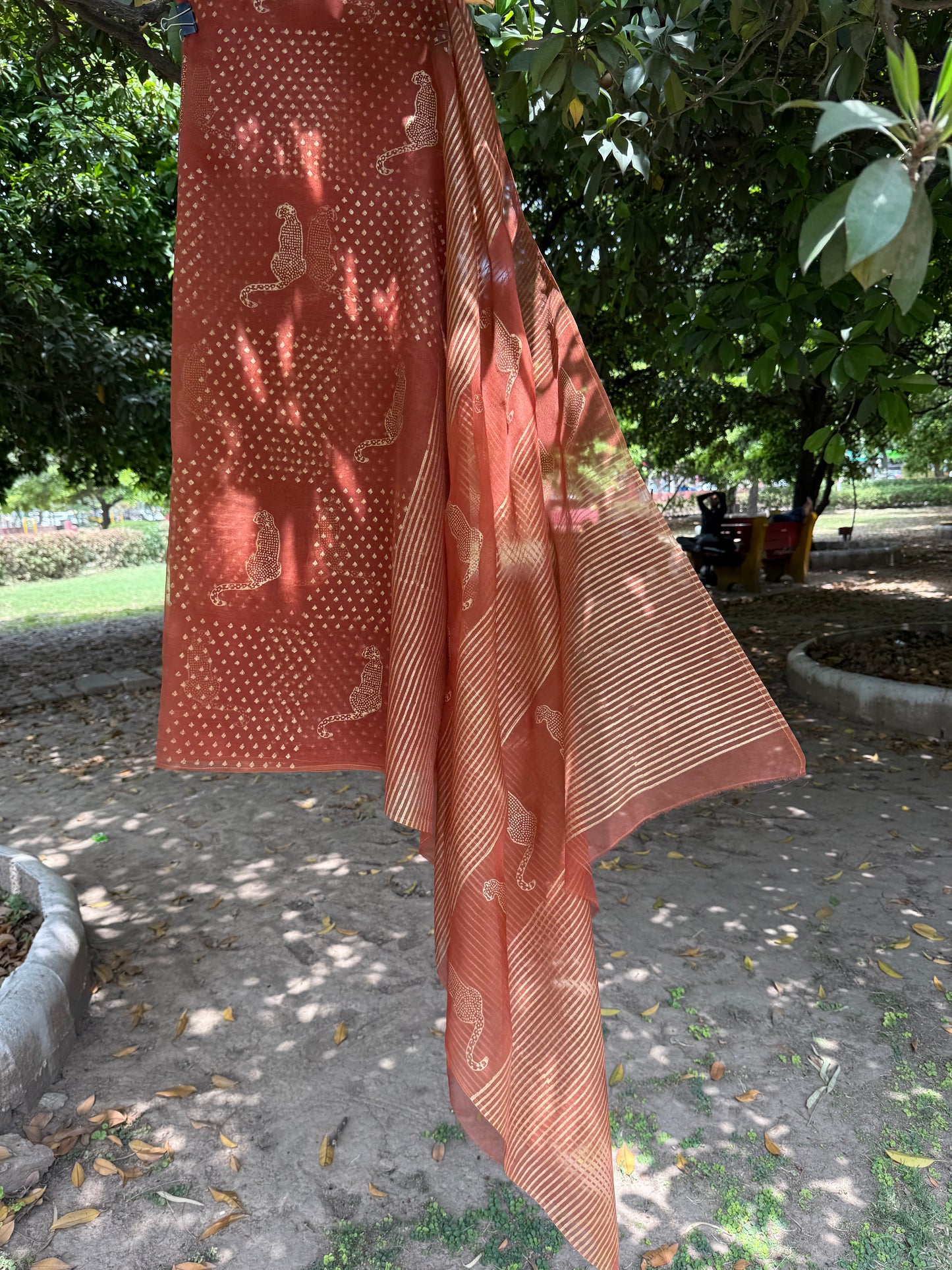 Leopard Organza Saree