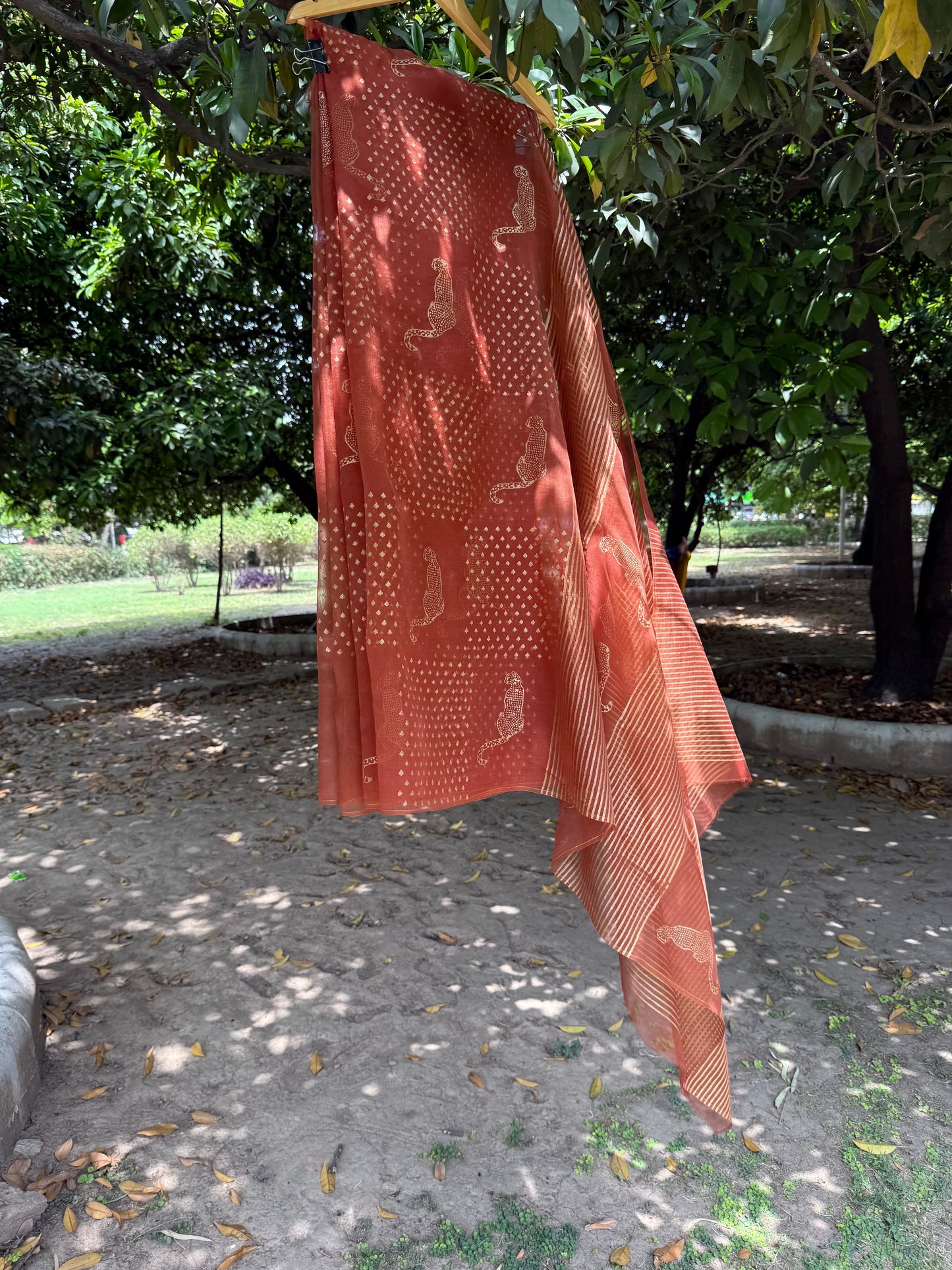Leopard Organza Saree