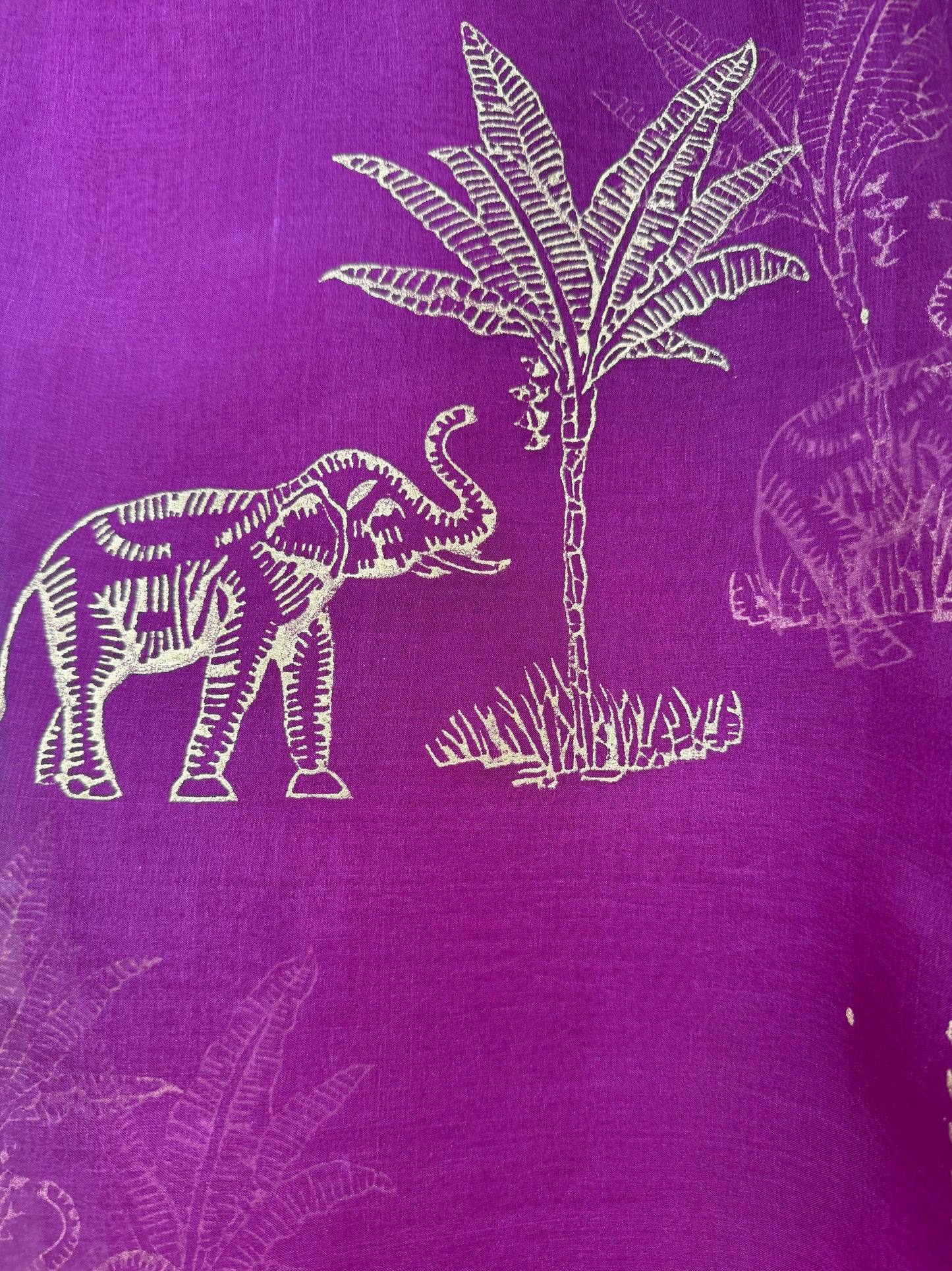 Elephant & Tree Organza Saree