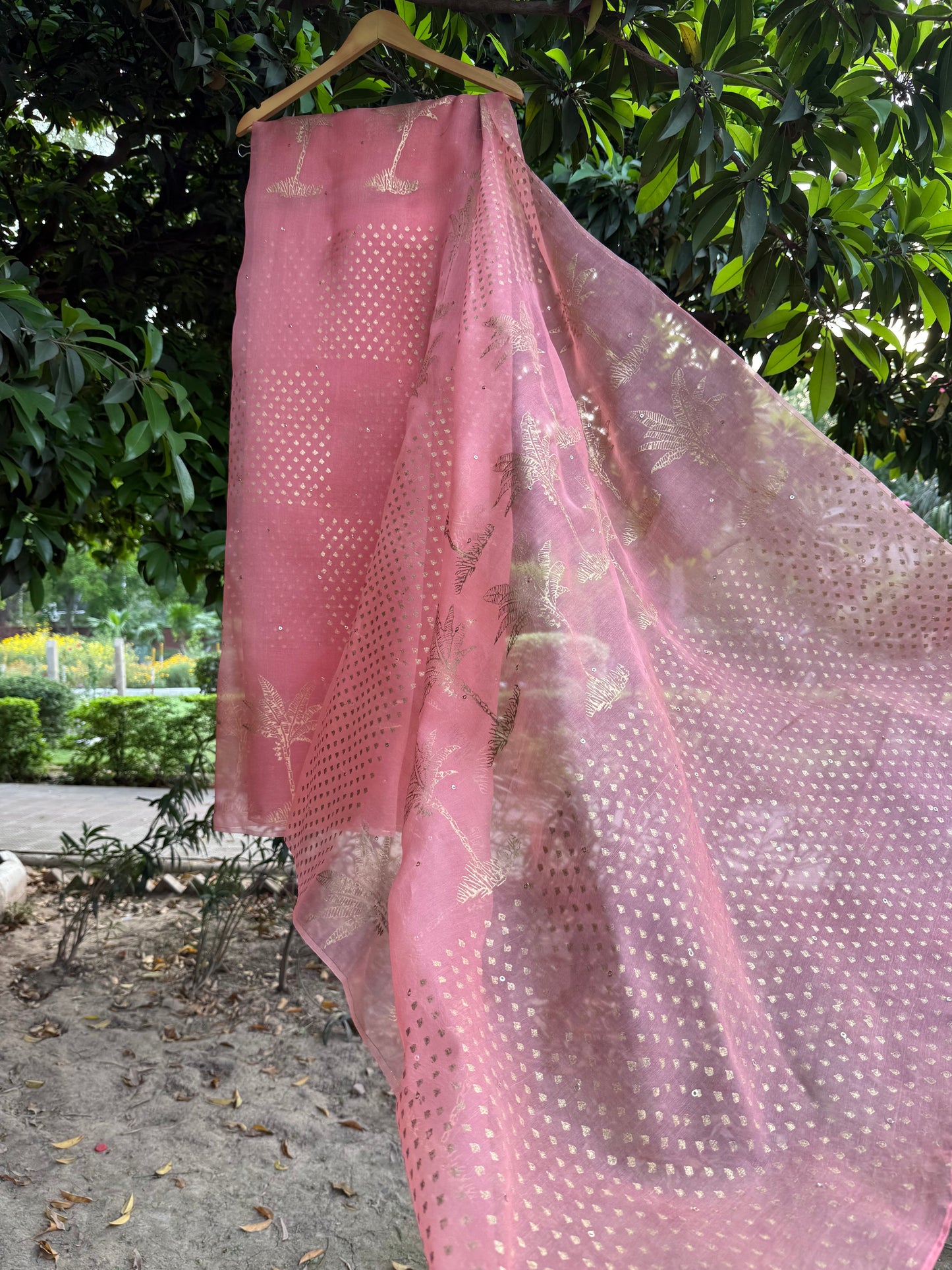The Banana tree Organza Saree