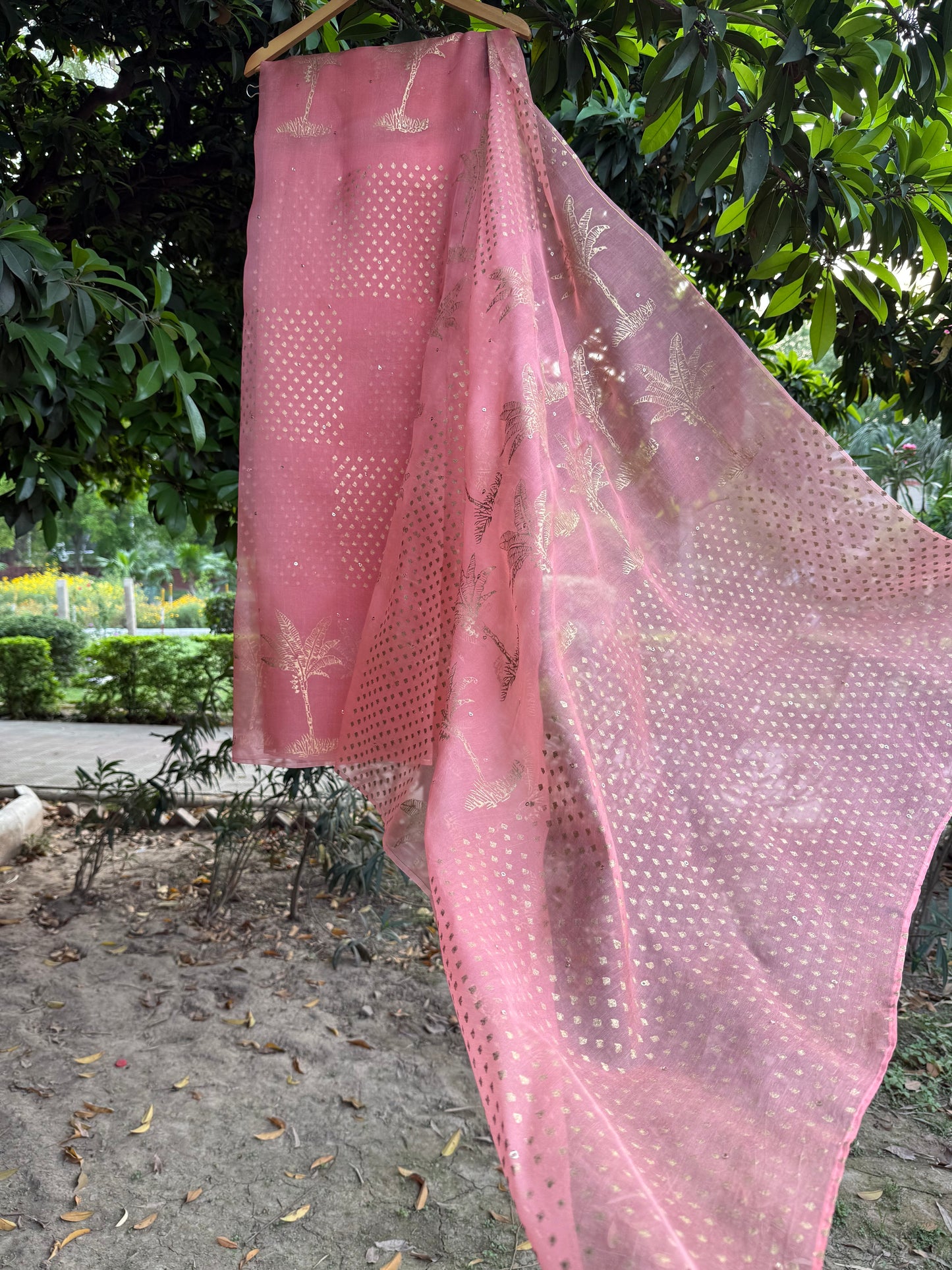 The Banana tree Organza Saree
