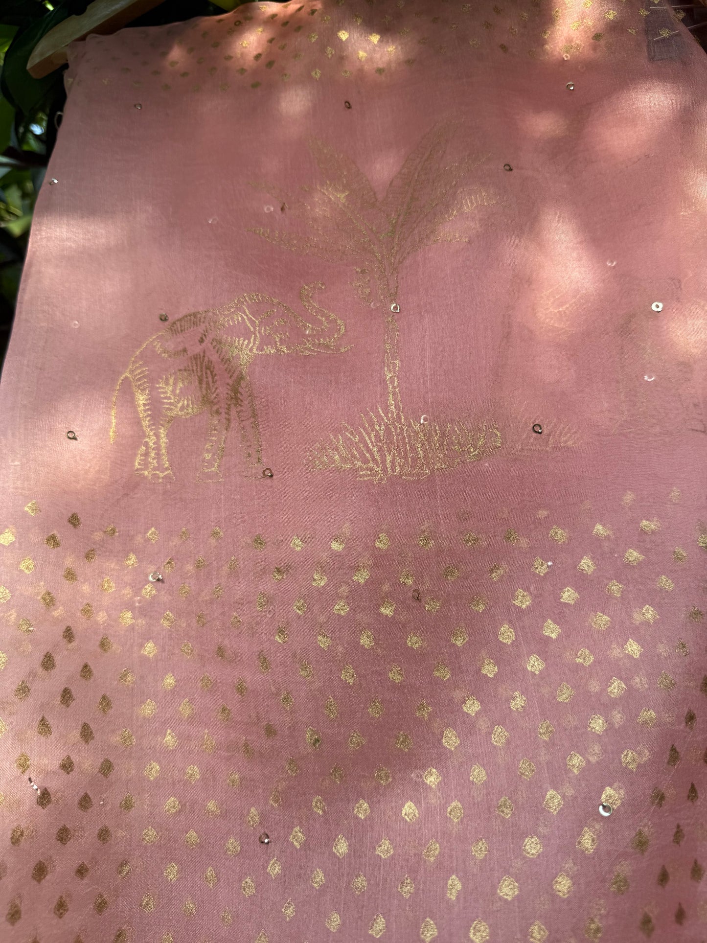 Elephant & Tree Organza Saree