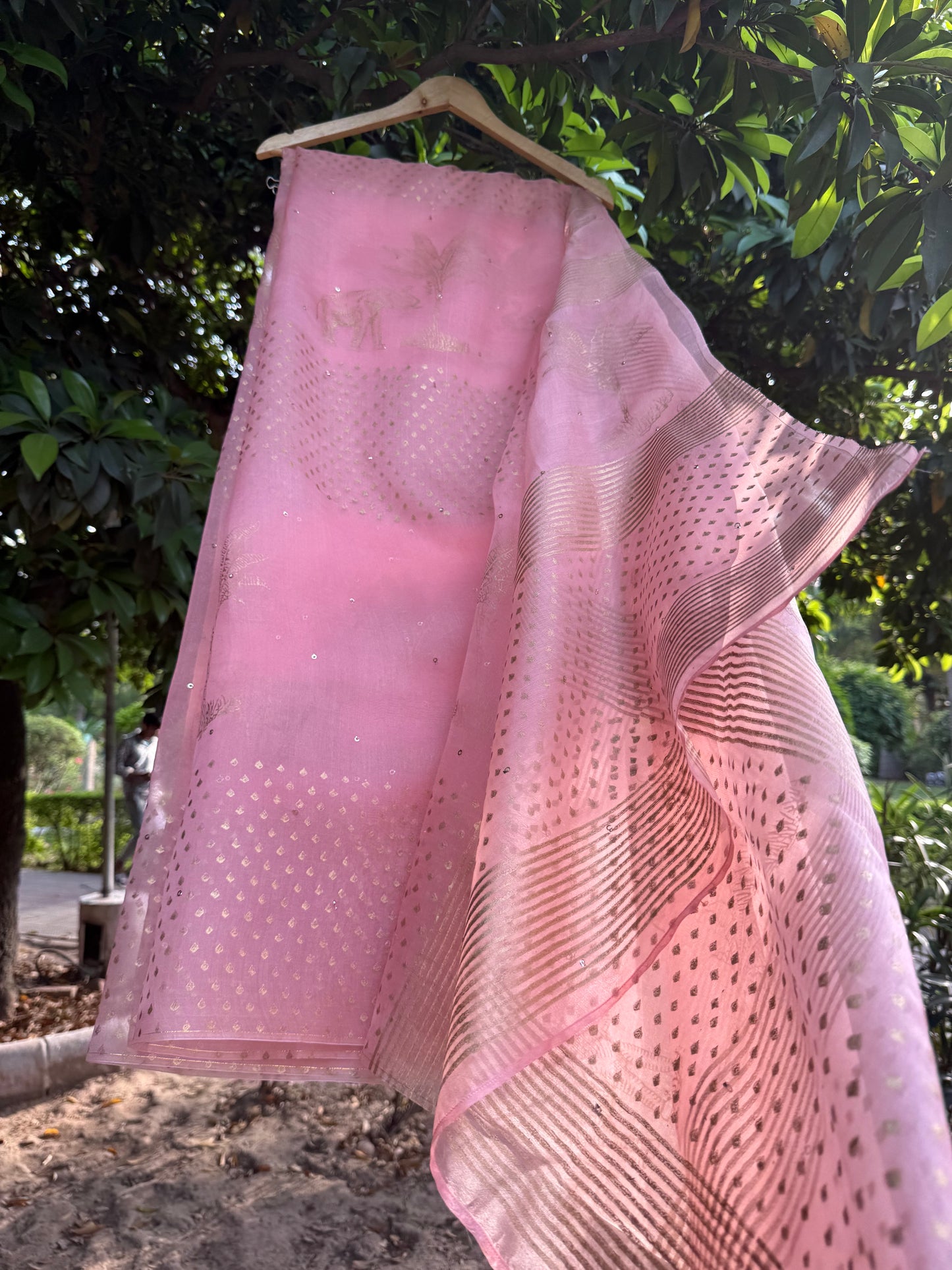 Elephant & Tree Organza Saree