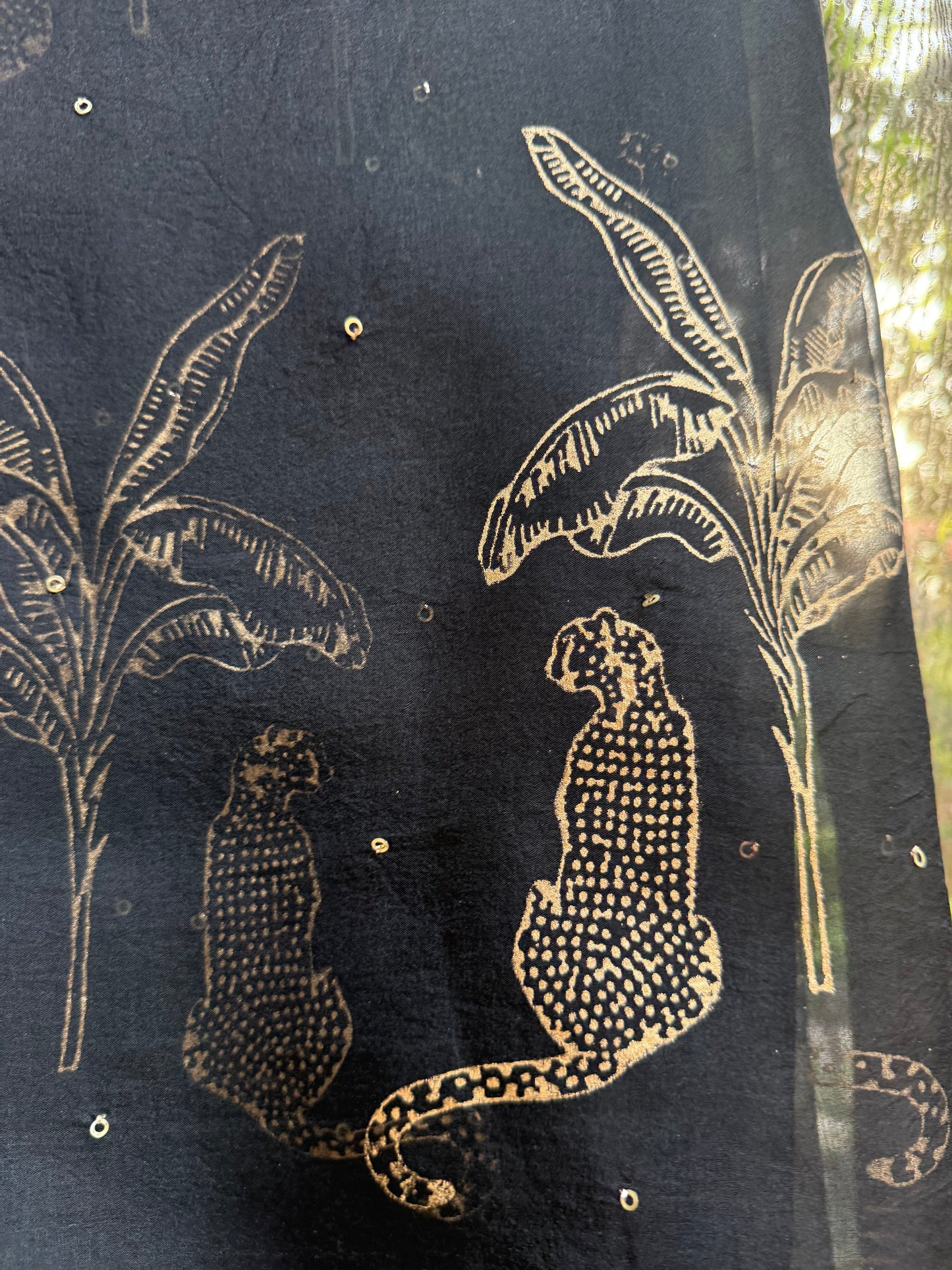 Leopard & Tree Organza Saree