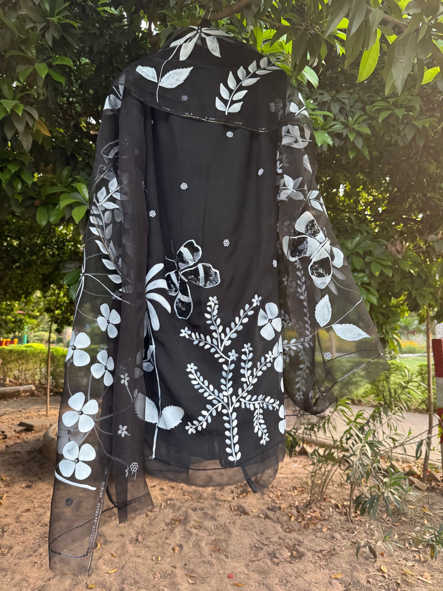 Multi floral chiffon Suit