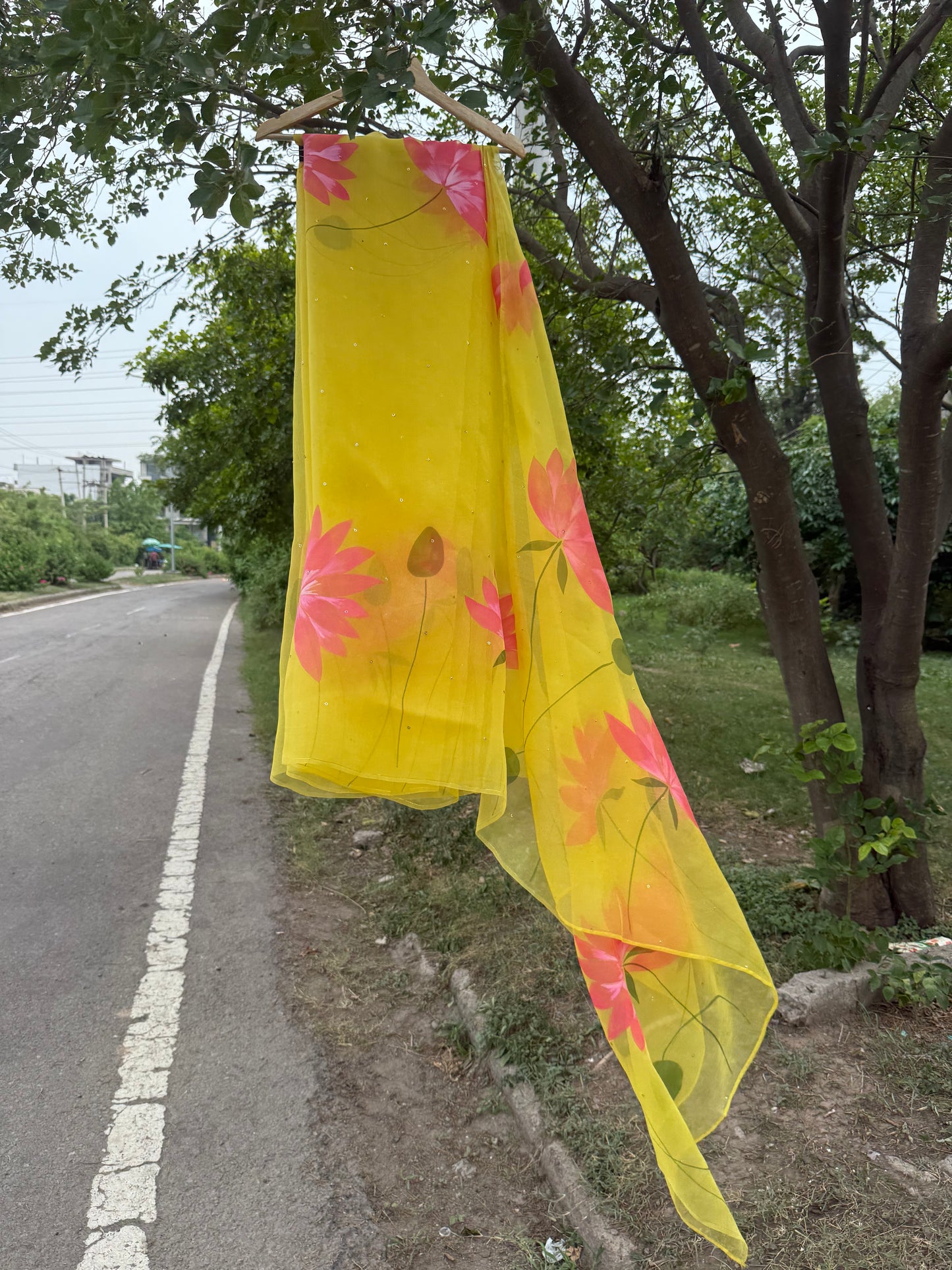 Lotus Organza Saree