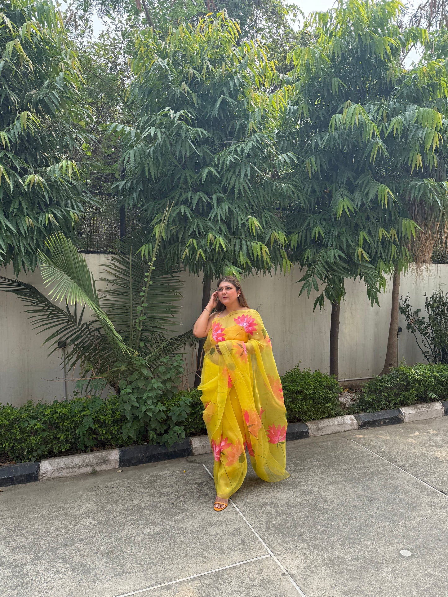 Lotus Organza Saree