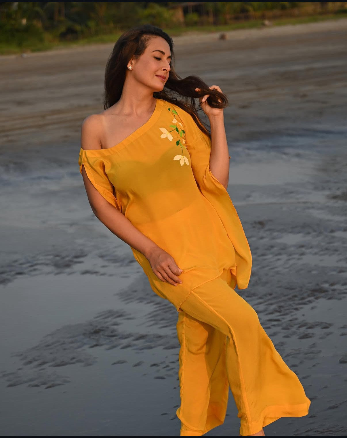 Bougainvillea Crepe Co-ord Set
