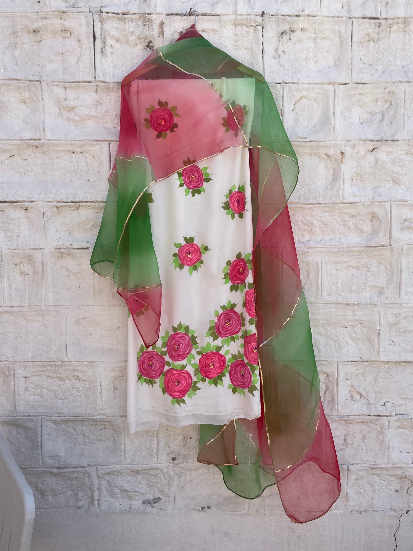 Roses Crepe Suit