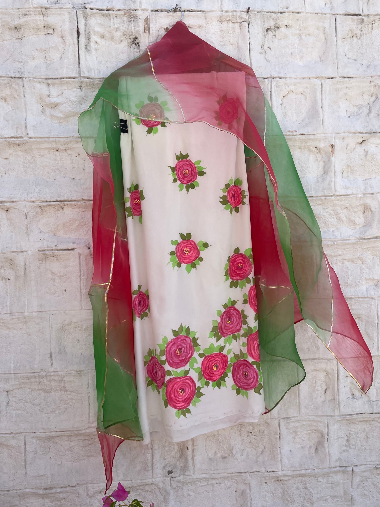 Roses Crepe Suit