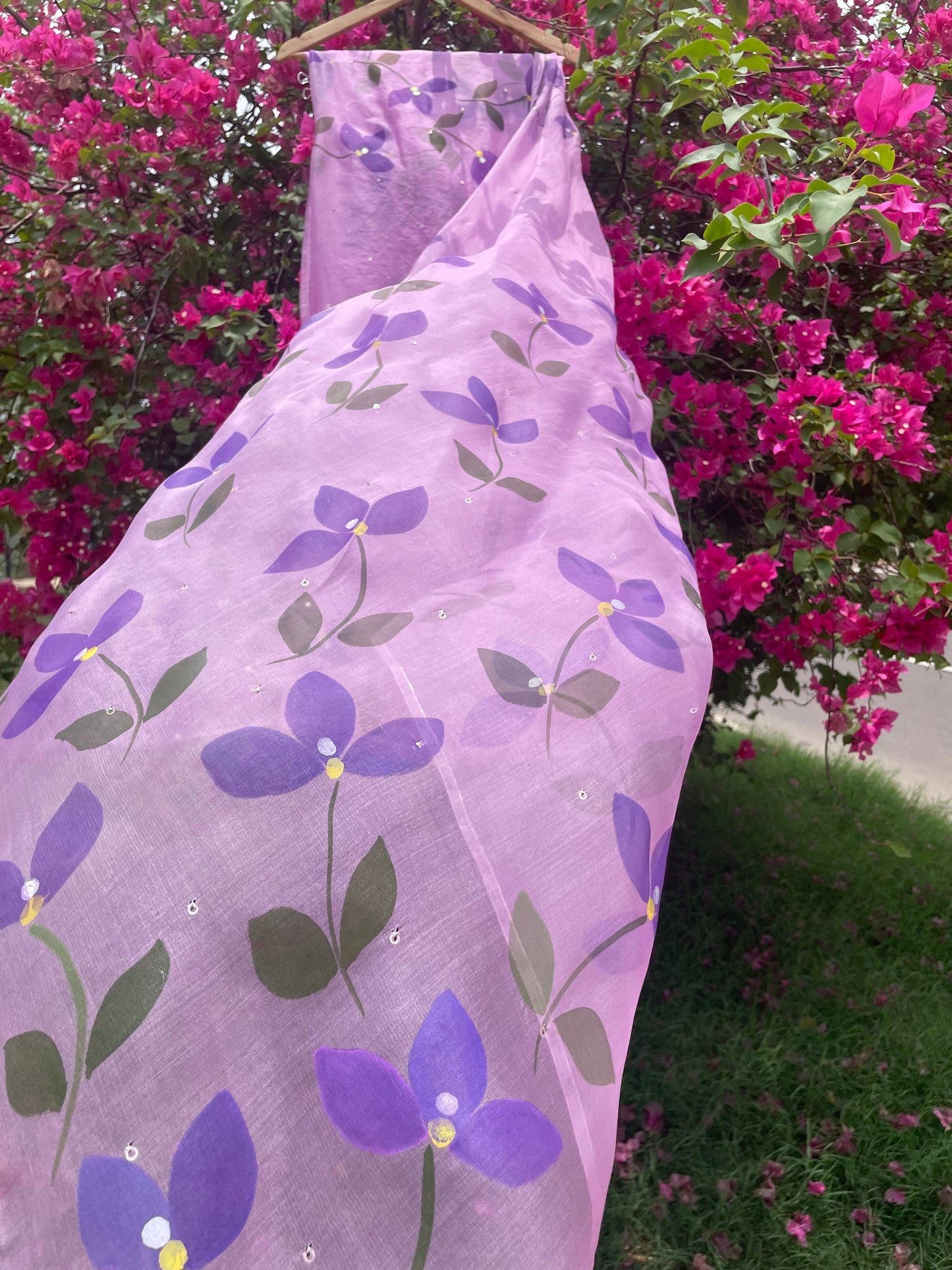 Bougainvillea Organza Saree