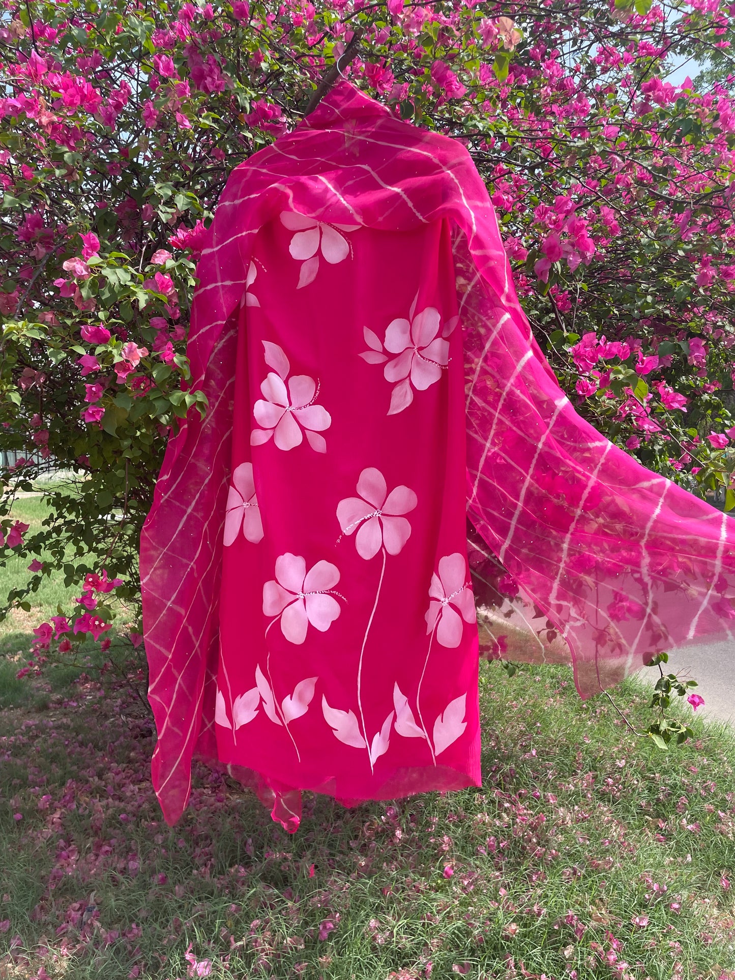 Hibiscus Chiffon Suit