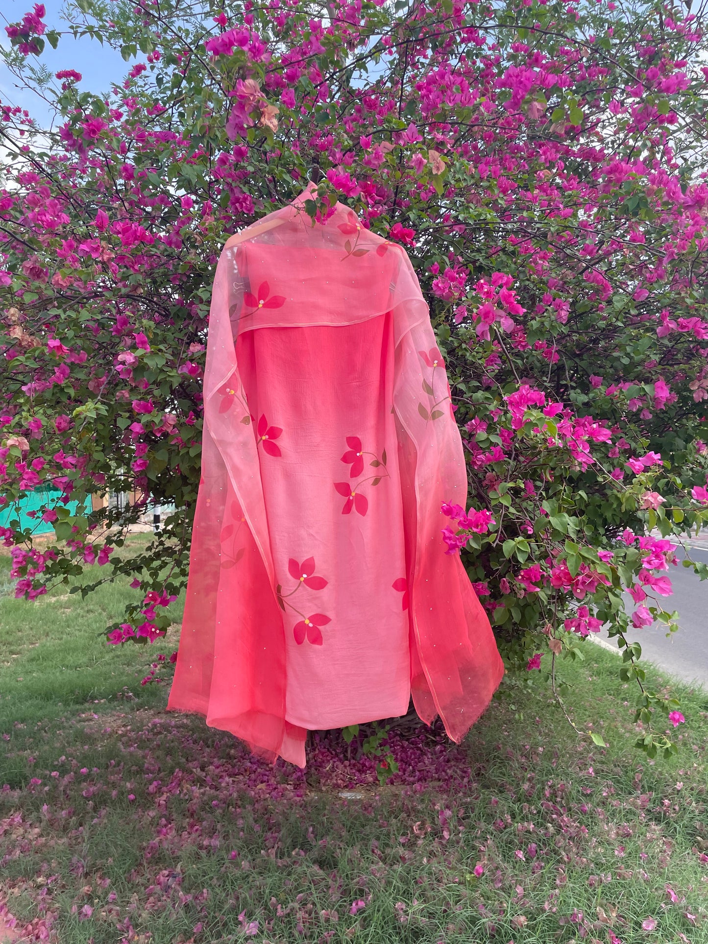 Bougainvillea Chiffon Suit