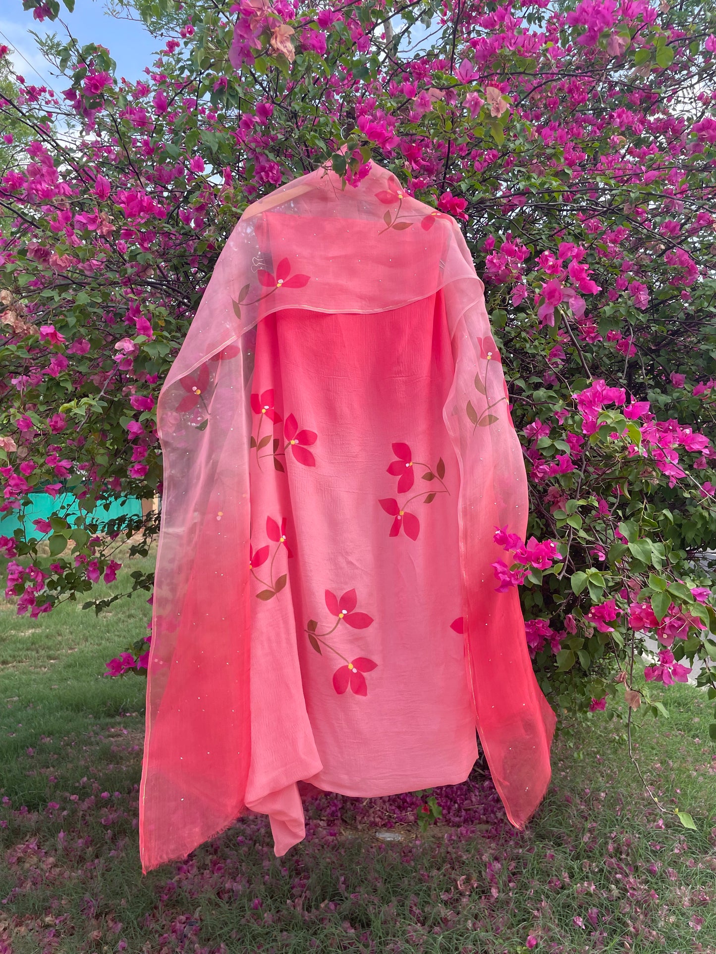 Bougainvillea Chiffon Suit