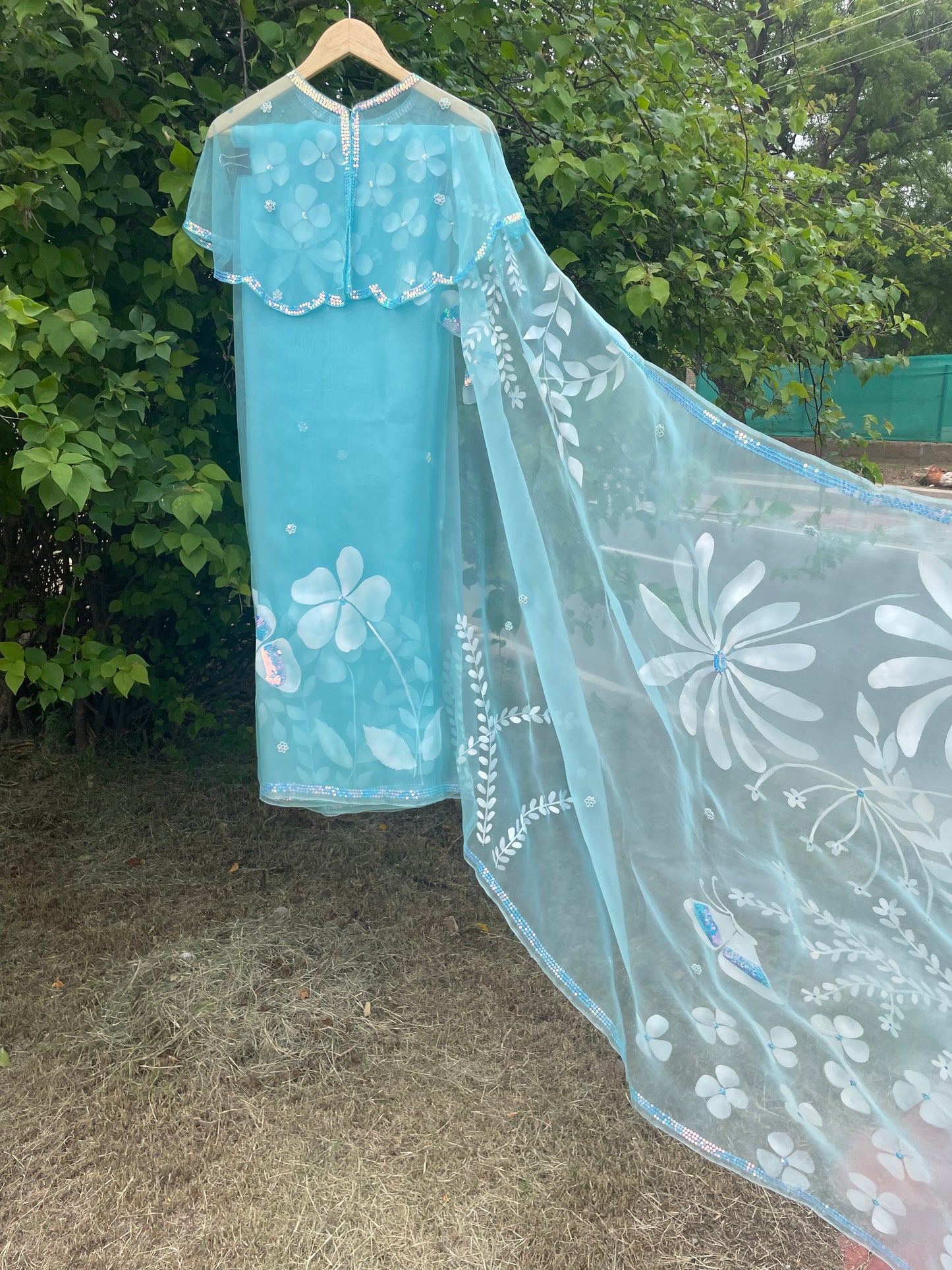 Multi Floral Organza Saree