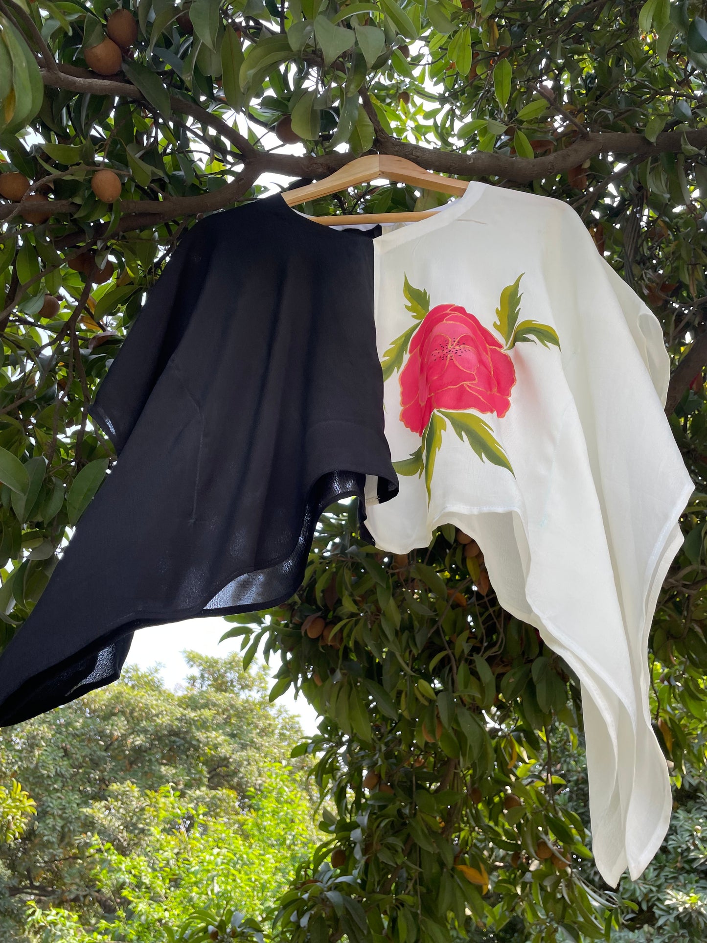 Black & white Crepe Kaftan