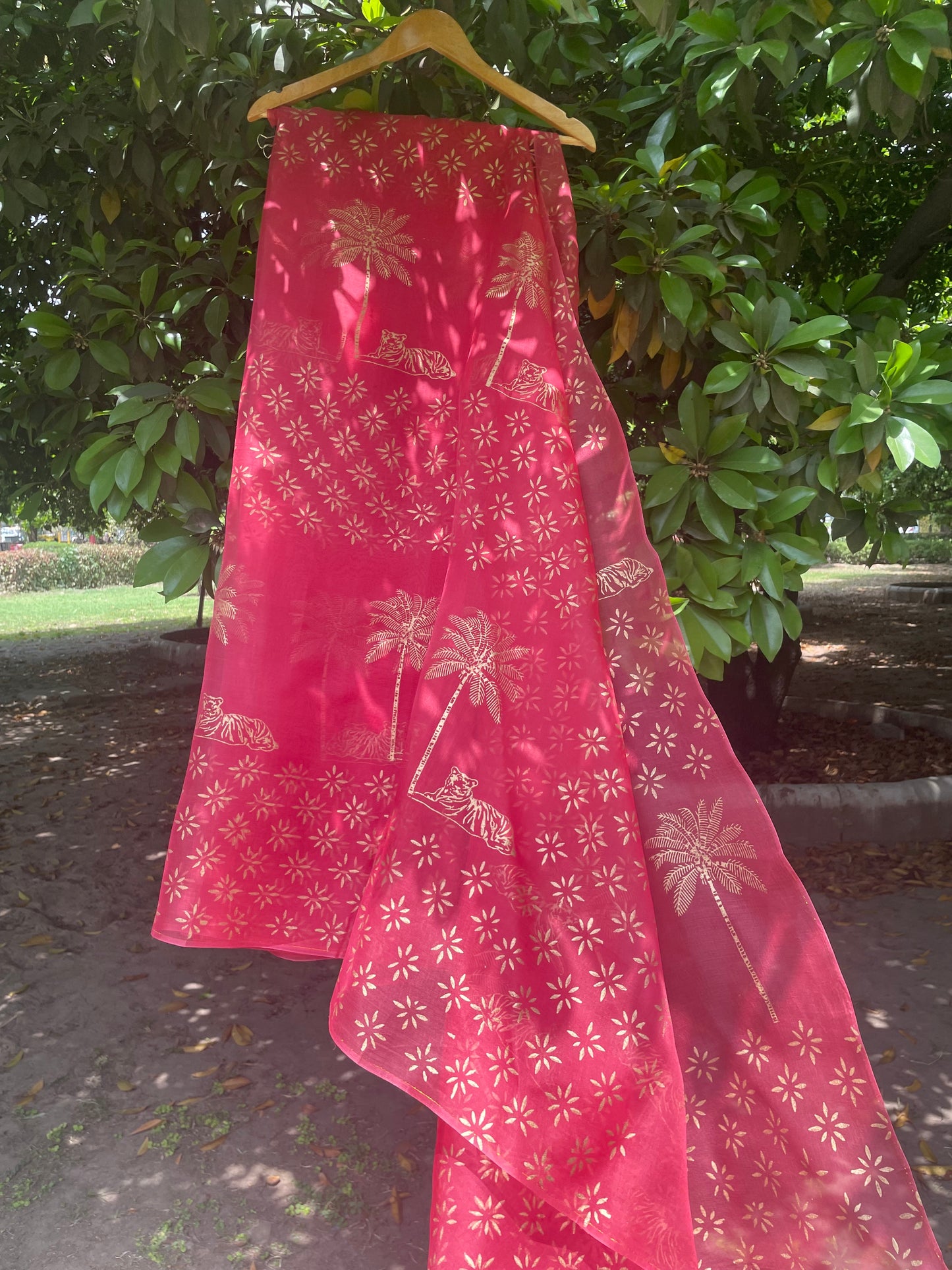Tiger & Tree Organza Saree