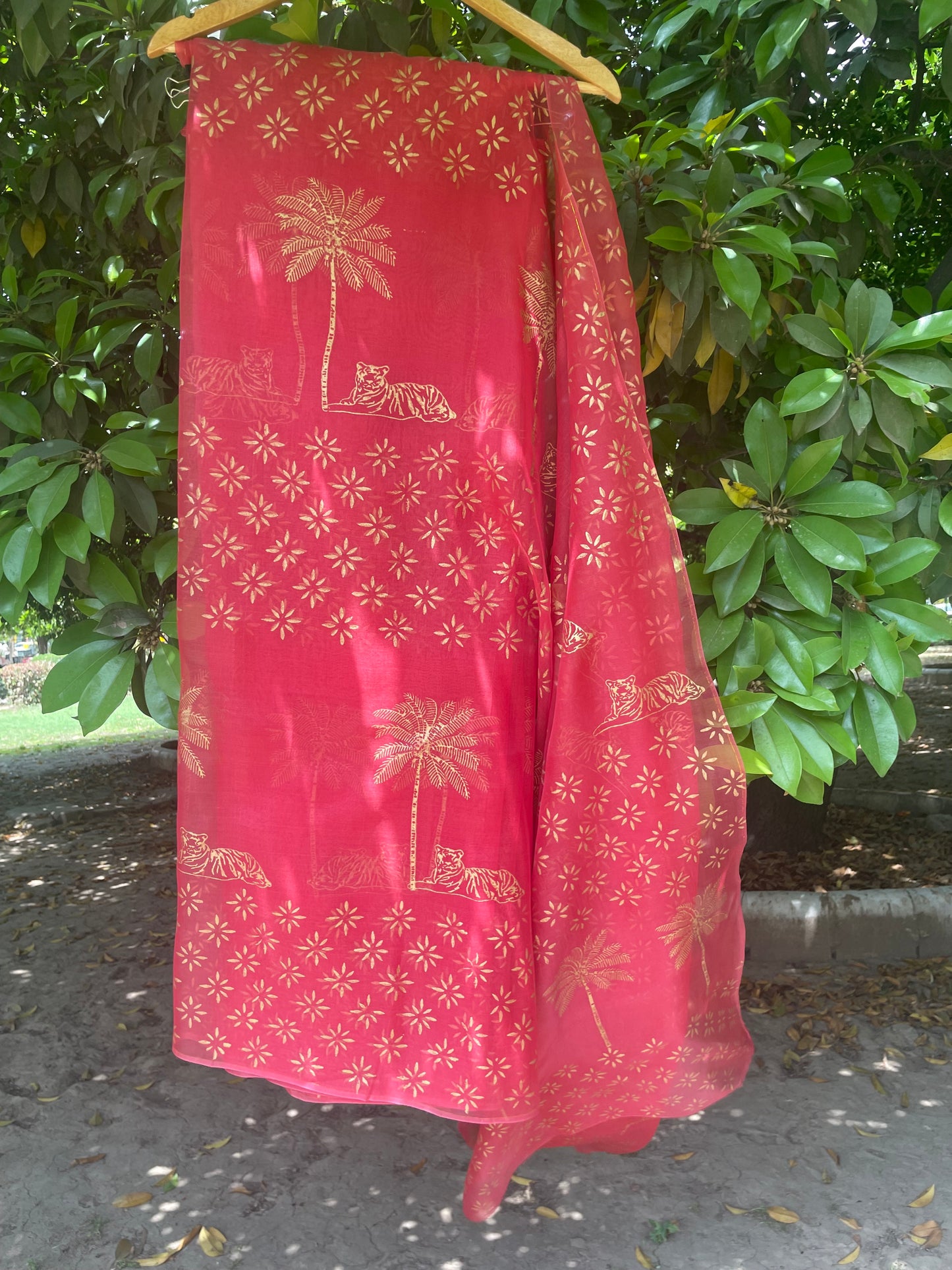 Tiger & Tree Organza Saree