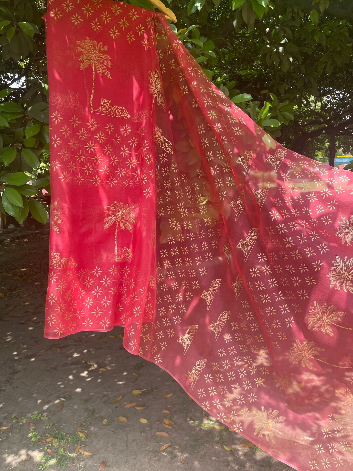Tiger & Tree Organza Saree