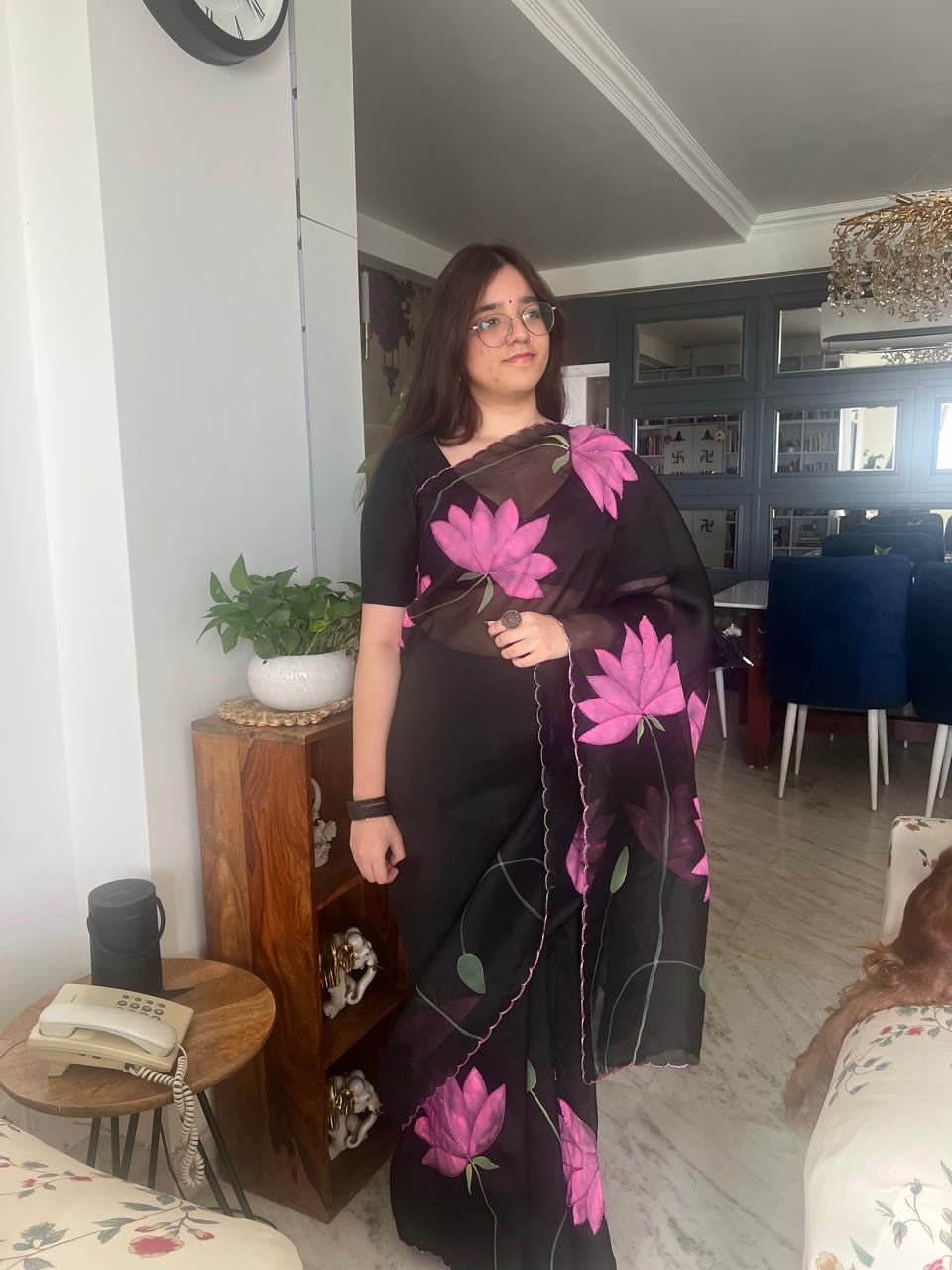 Lotus Organza Saree