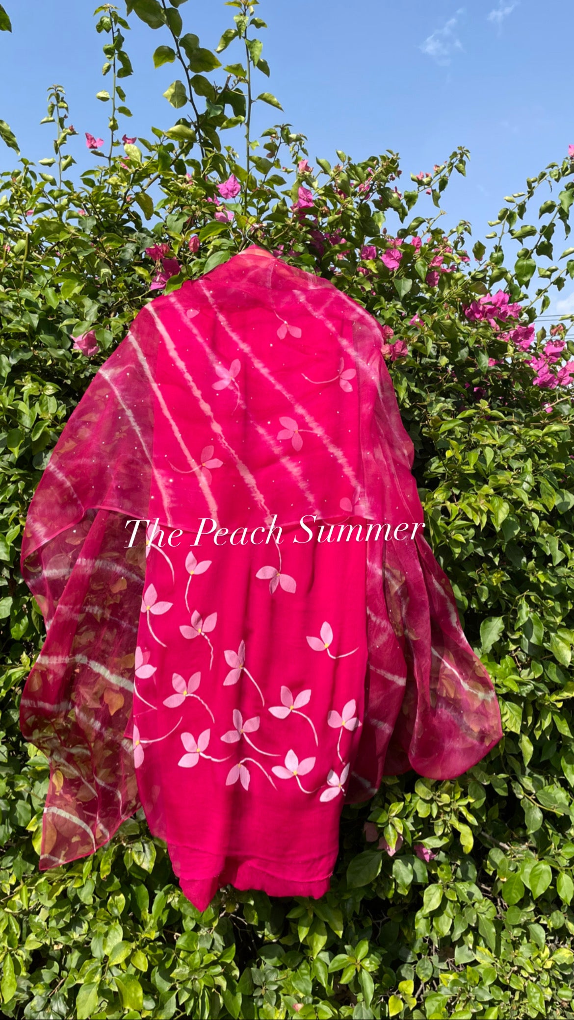 Bougainvilleas Chiffon Suit