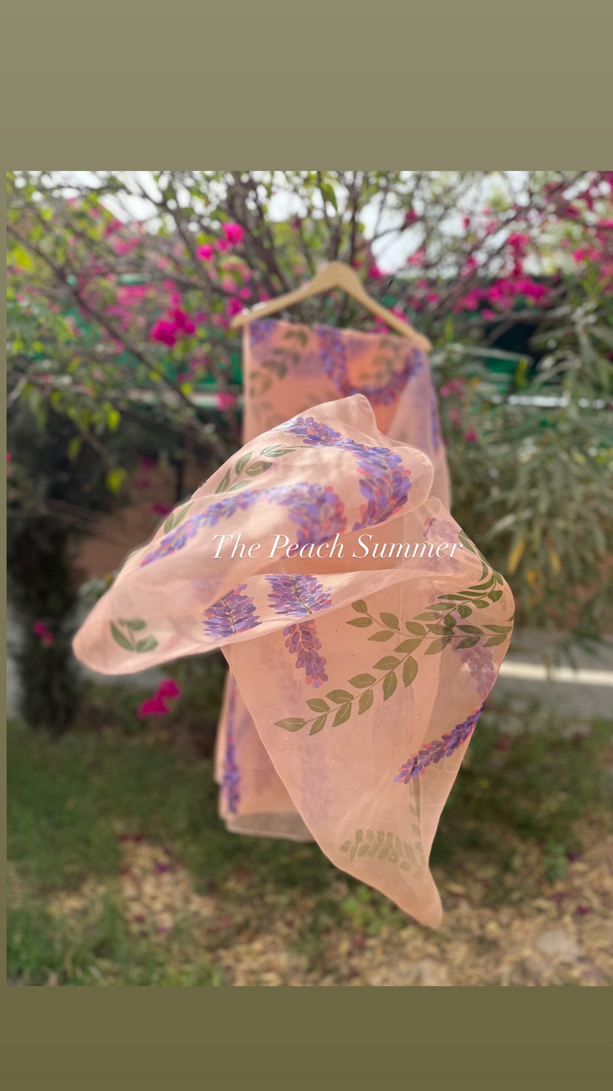 Lavender Organza Saree