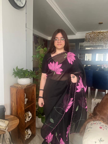 Lotus Organza Saree