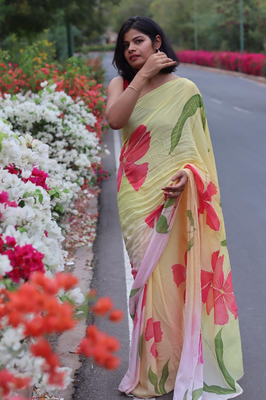 Oleander Saree