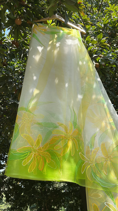 Spring Wildflower Organza Saree