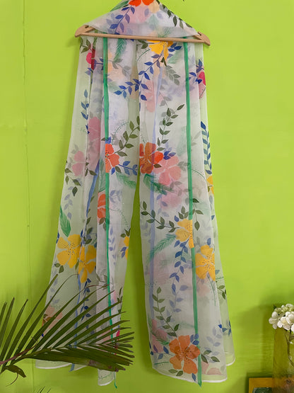 Hibiscus Organza Dupatta