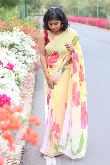 Oleander Saree