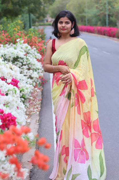 Oleander Saree