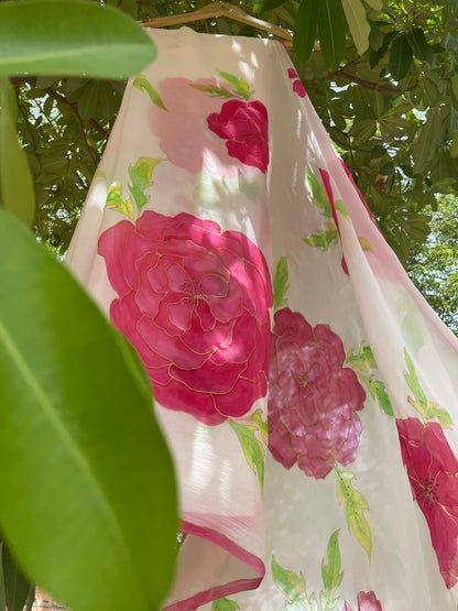 Camellia Chiffon Saree