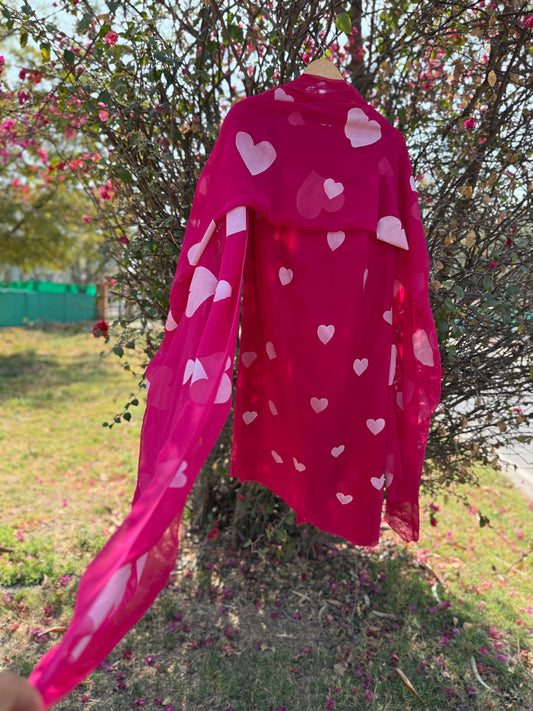 Heart Chiffon Suit