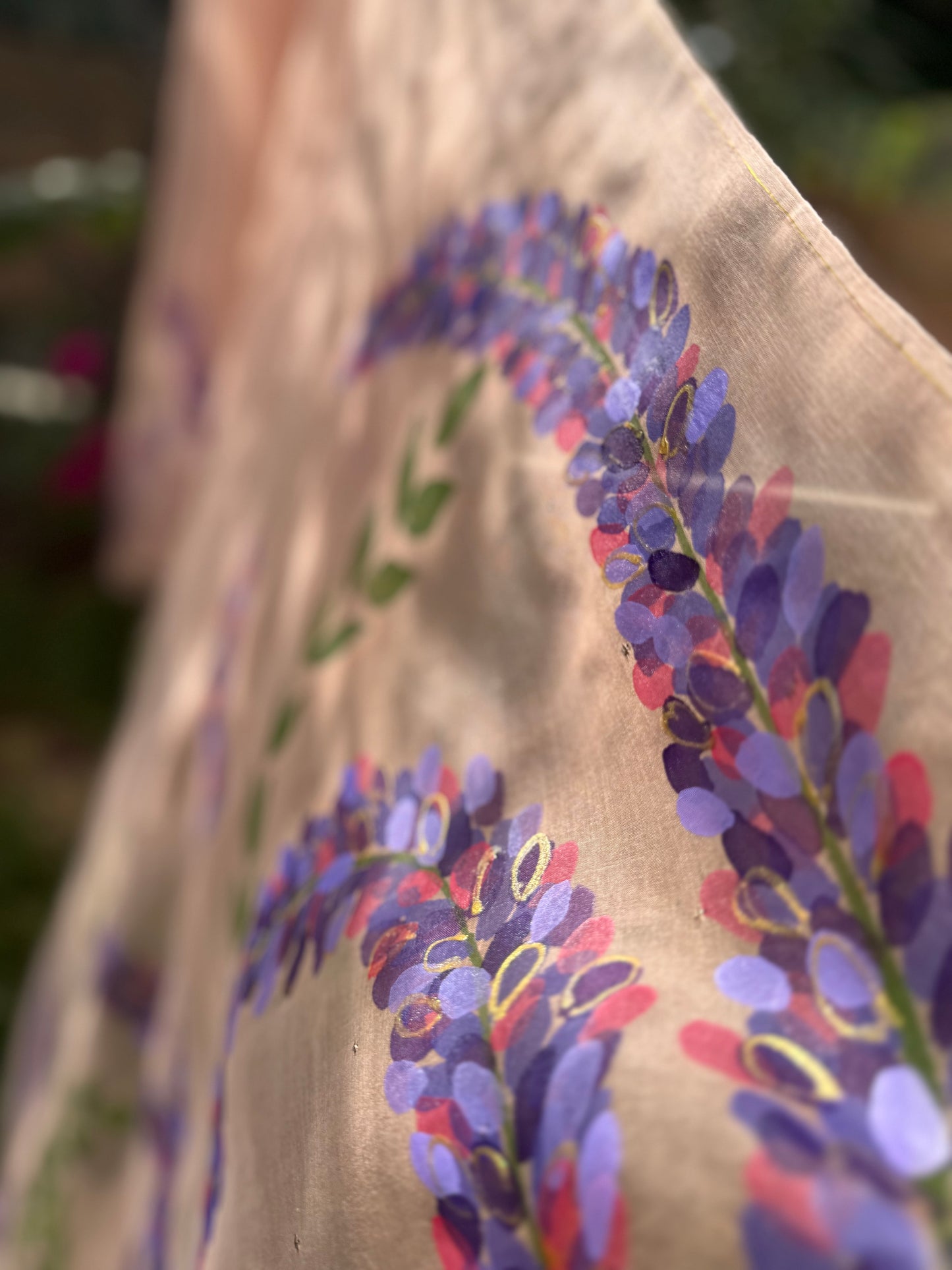 Lavender Organza Saree