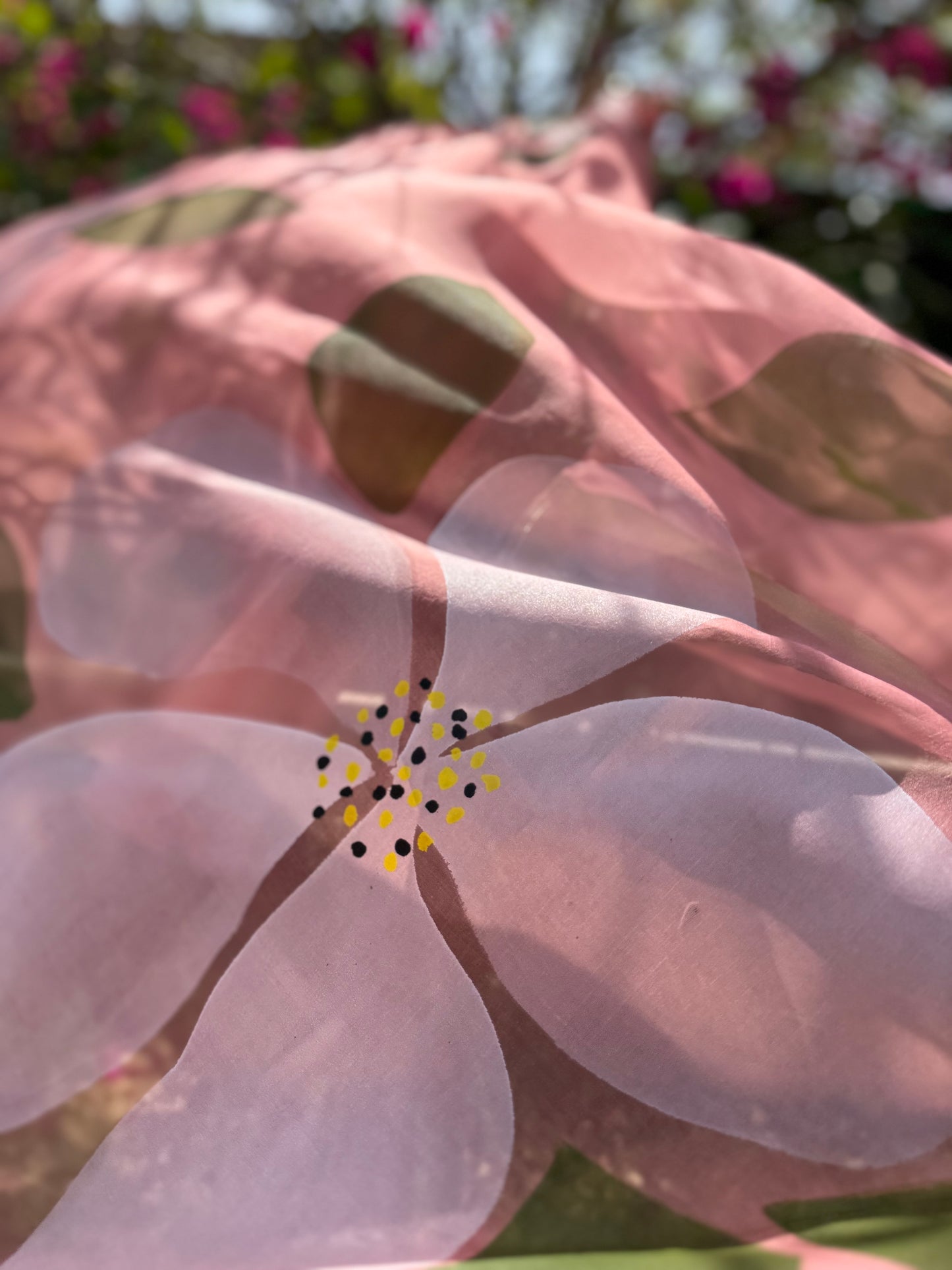 Hibiscus Organza Saree