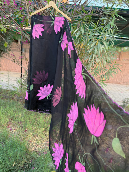 Lotus Organza Saree