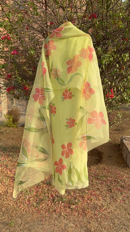 Hibiscus Chiffon Suit