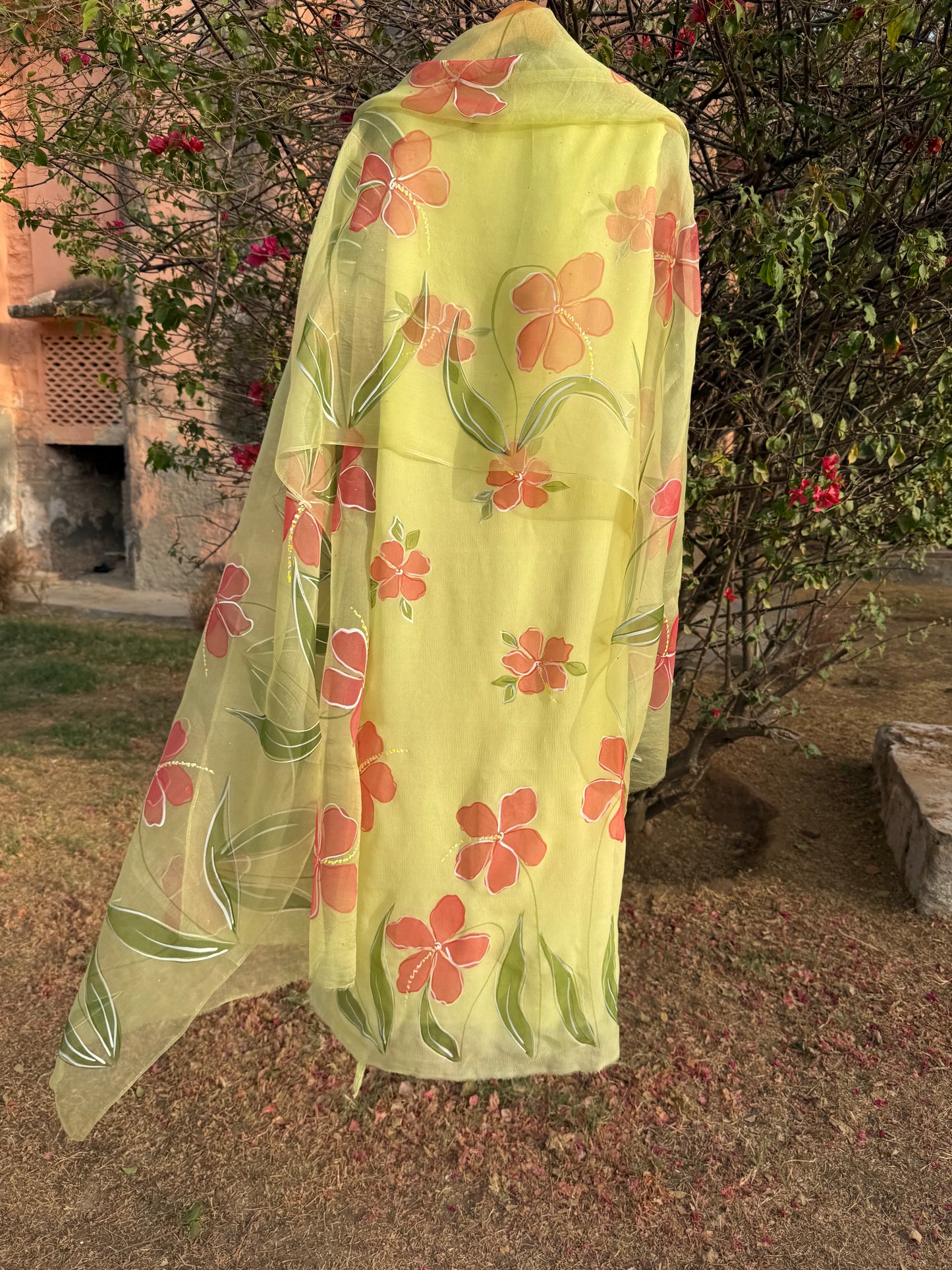 Hibiscus Chiffon Suit