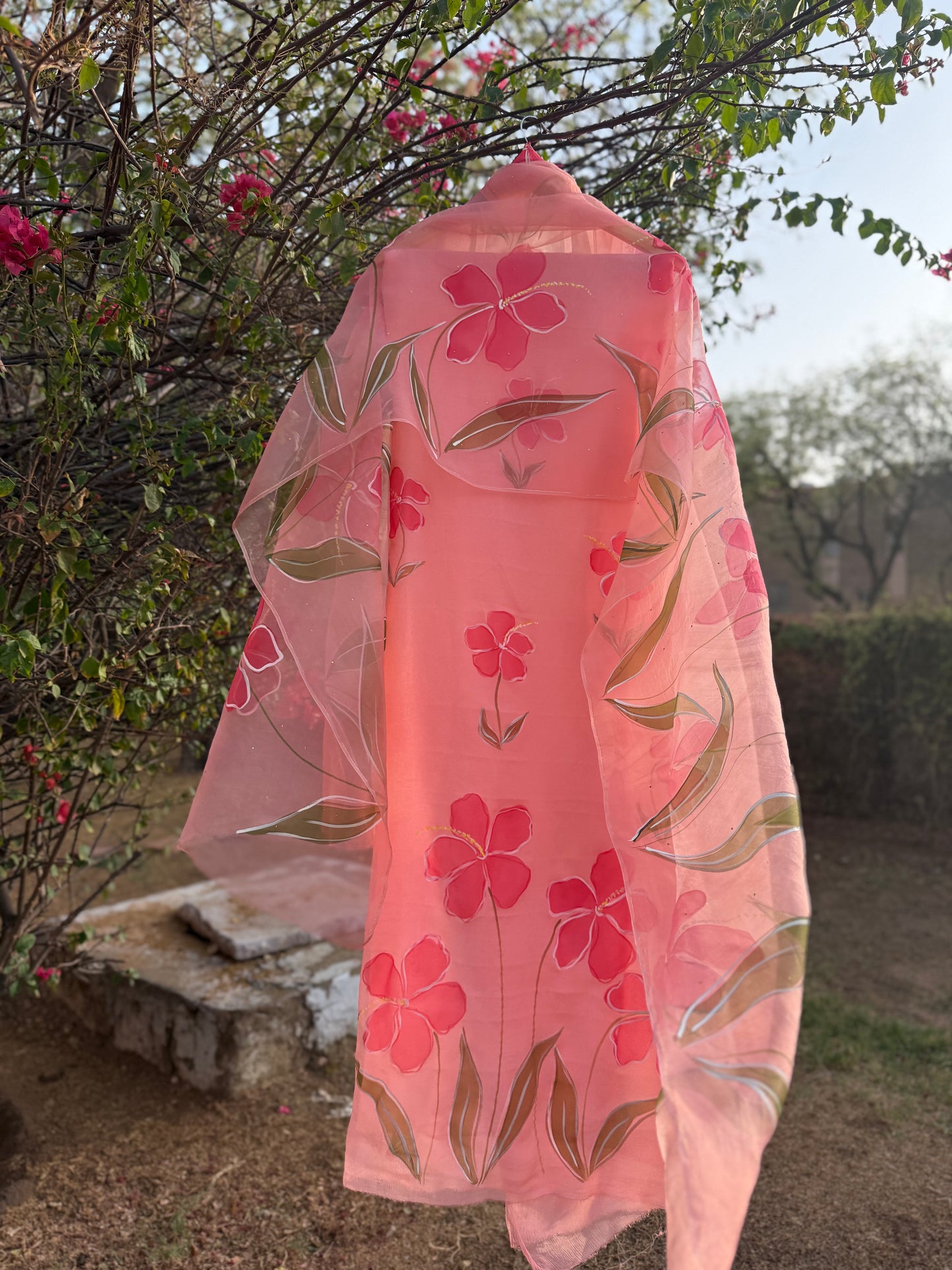Hibiscus Chiffon Suit