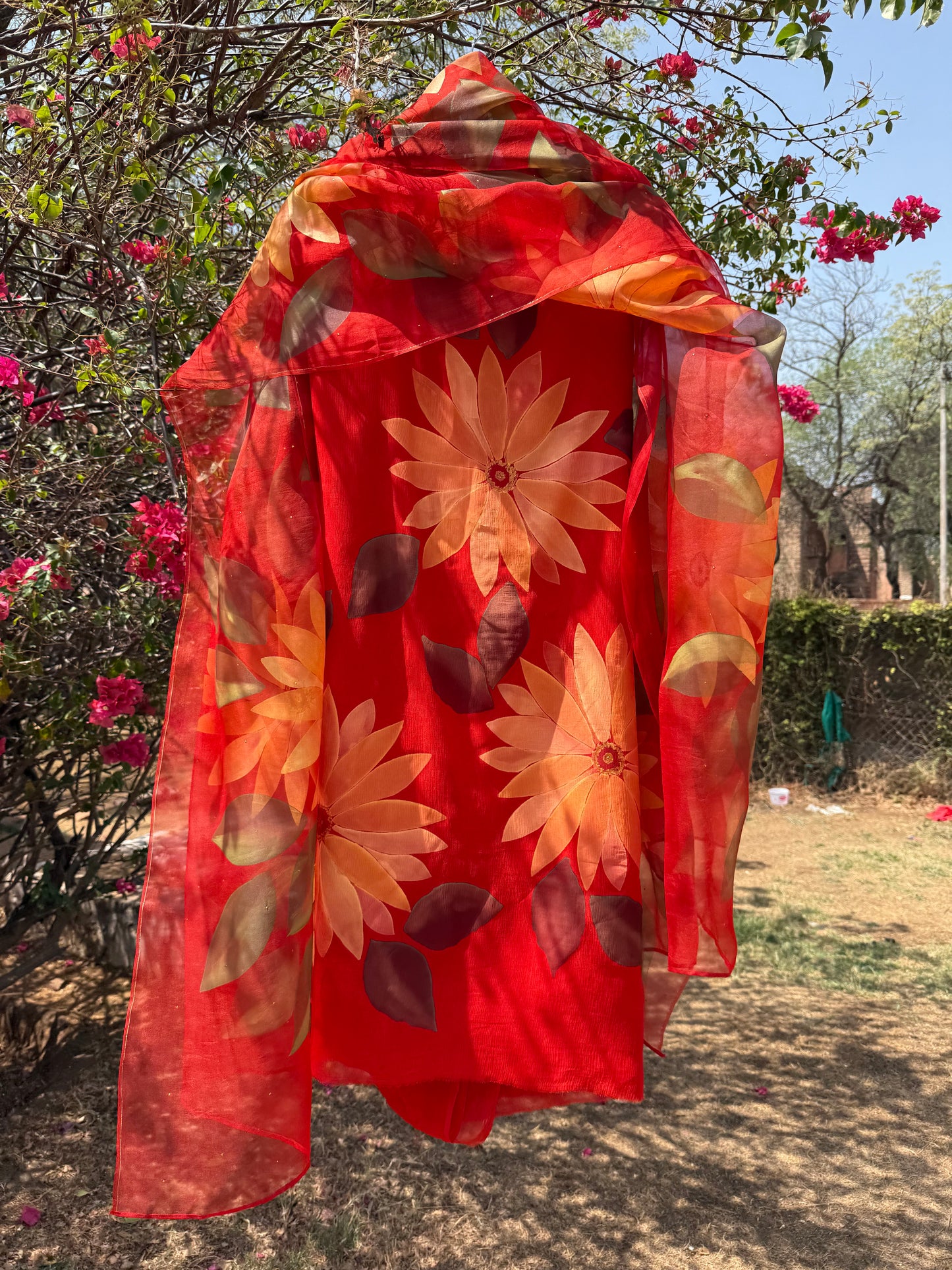 Sunflower Chiffon Suit