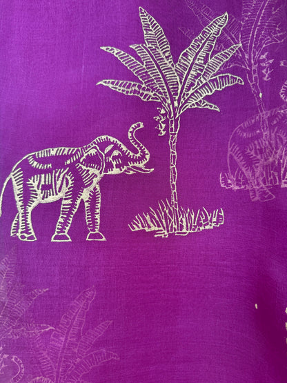 Elephant & Tree Organza Saree