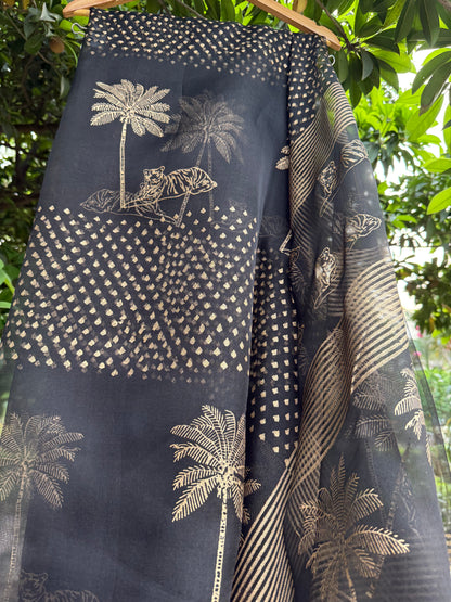Tiger & Tree Organza Saree