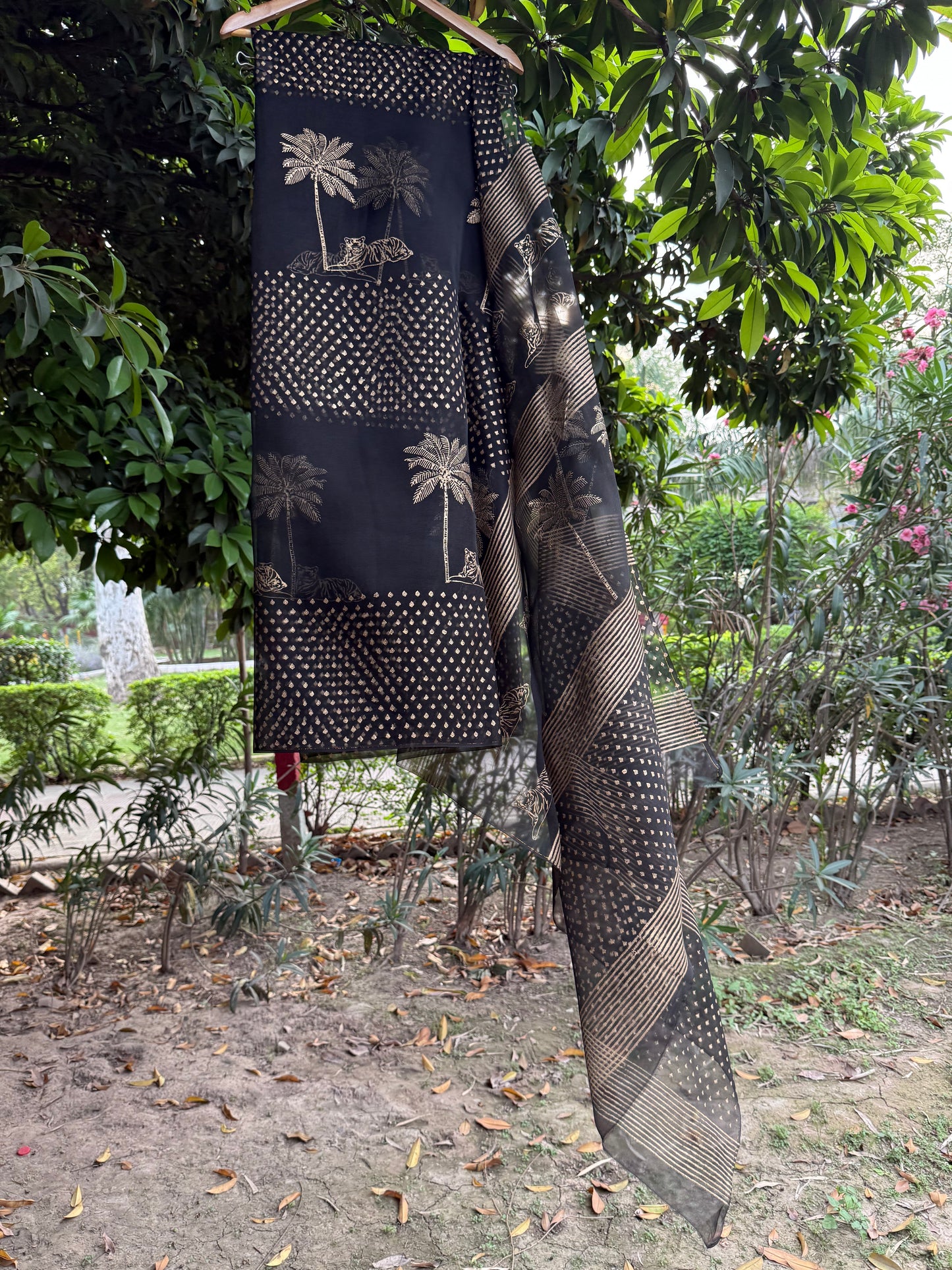 Tiger & Tree Organza Saree