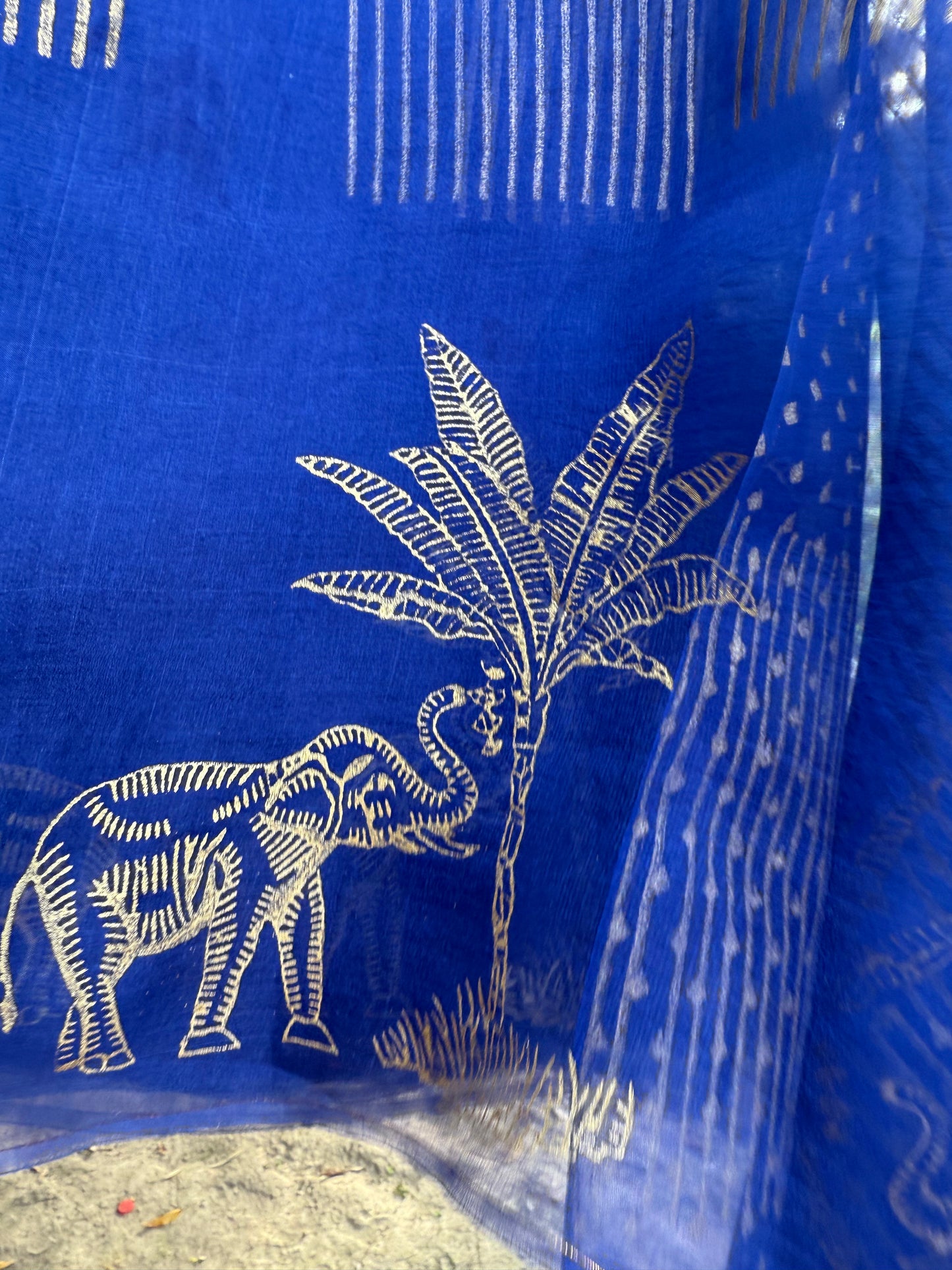Elephant & Tree Organza Saree